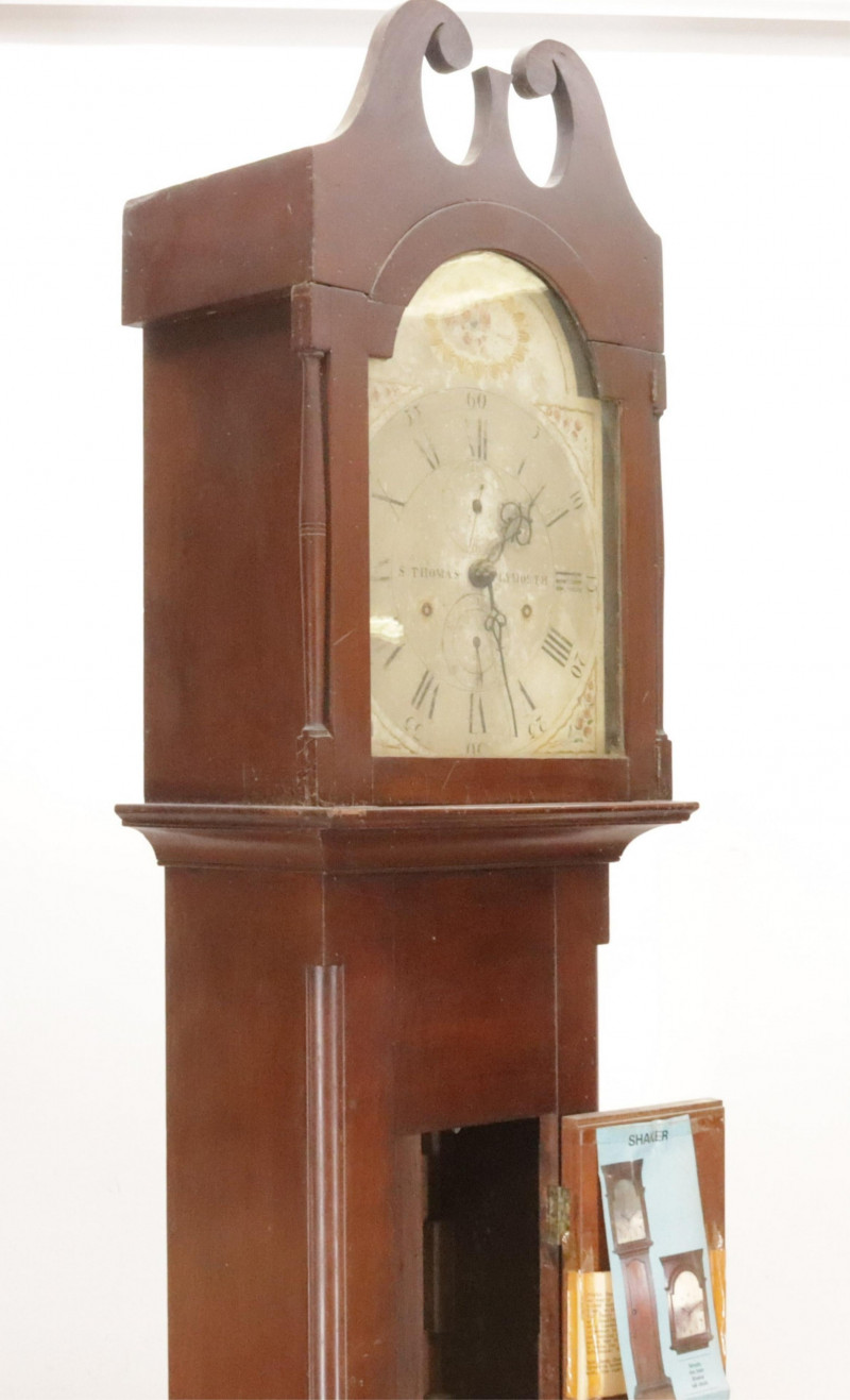 Chippendale Cherry Tall Case Clock S Thomas CT