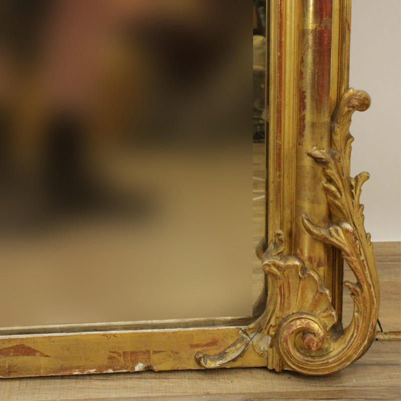 French Giltwood and Composition Mirror 19th C