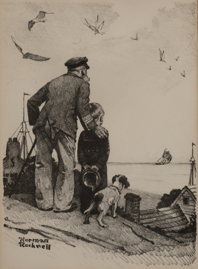 Image for Lot Norman Rockwell - Looking out to sea
