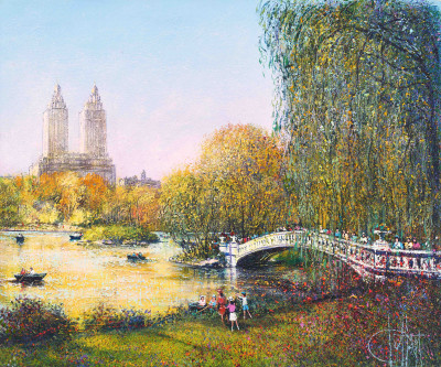 Guy Dessapt - New York Central Park the Lake in Autumn