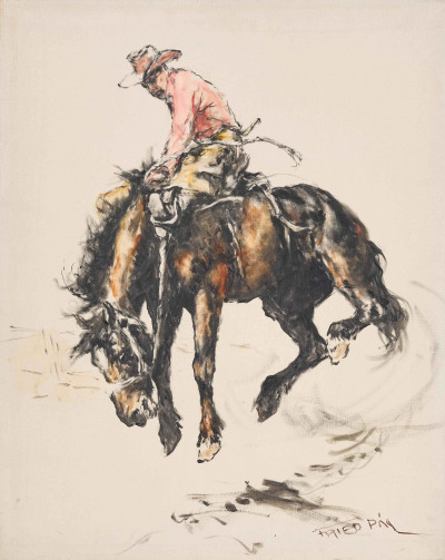 Image for Lot Pál Fried - Bronco Rider (Study #7)