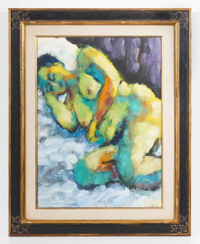 Karl Stark - Reclining Nude on White Cover