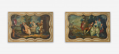 Artist Unknown - Pair of French Genre Paintings