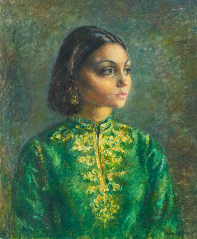 Image for Lot Clara Klinghoffer - Untitled (Girl in Green Dress)