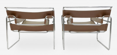 Marcel Breuer for Knoll, pair of Wassily chairs