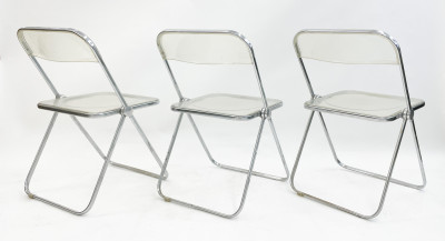 Giancarlo Piretti for Castelli, group of 3 Plia chairs