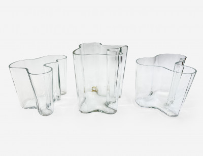 Alvar Aalto - Group of Three Savoy Vases (One Repaired)