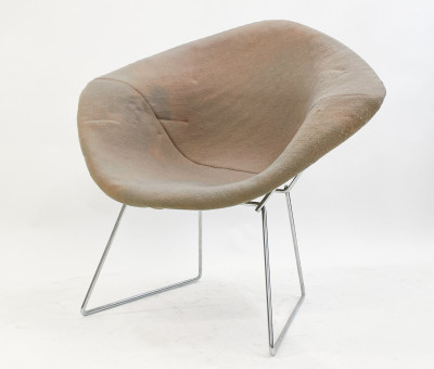 Harry Bertoia for Knoll (3) Diamond Chairs + (2) Bird Ottomans