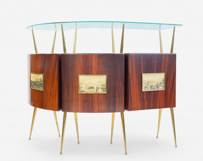 Image for Lot Modern dry bar in the style of Gio Ponti