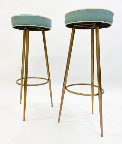 Two barstools in the style of Gio Ponti