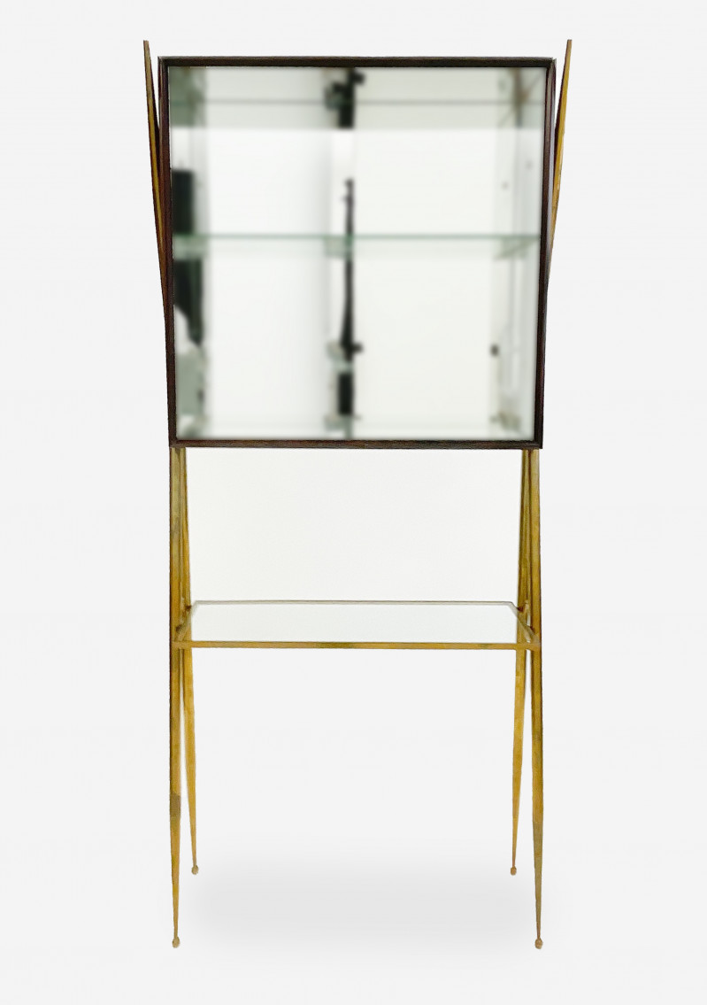 Tall display cabinet in the style of Gio Ponti