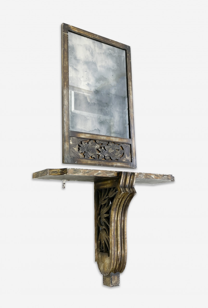 James Mont, console table with mirror