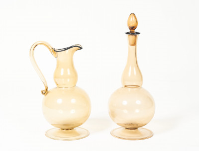 Venini, pitcher and decanter with stopper