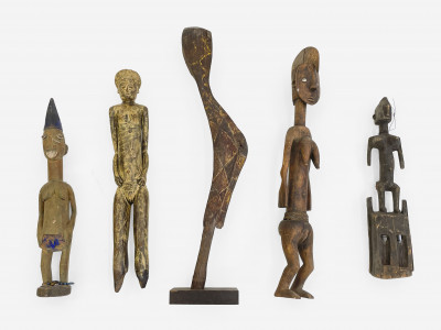 Group of 5 large African figures