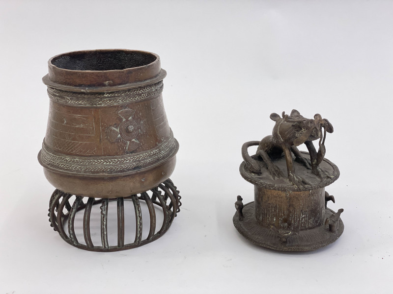 Ashanti, bronze Kuduo container