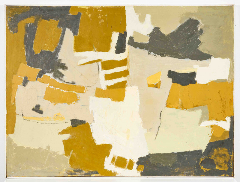 Gail Cottingham - Untitled (Gray and Gold on Green)