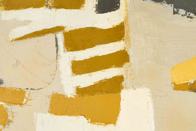 Gail Cottingham - Untitled (Gray and Gold on Green)