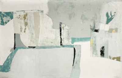 Image for Lot Gail Cottingham - Untitled (Blue on Gray)