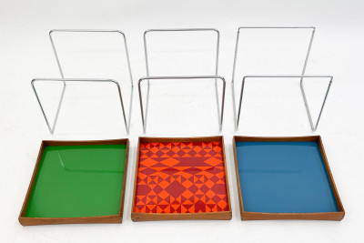 Hermann Bongard for Plus, Set of Three Conform Tray Tables
