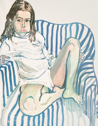 Alice Neel - Portrait of a Girl in Blue Chair