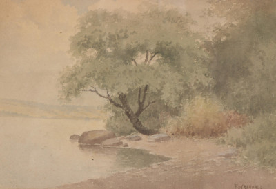 Image for Lot F. D. Crandall - Shoreline Watercolor