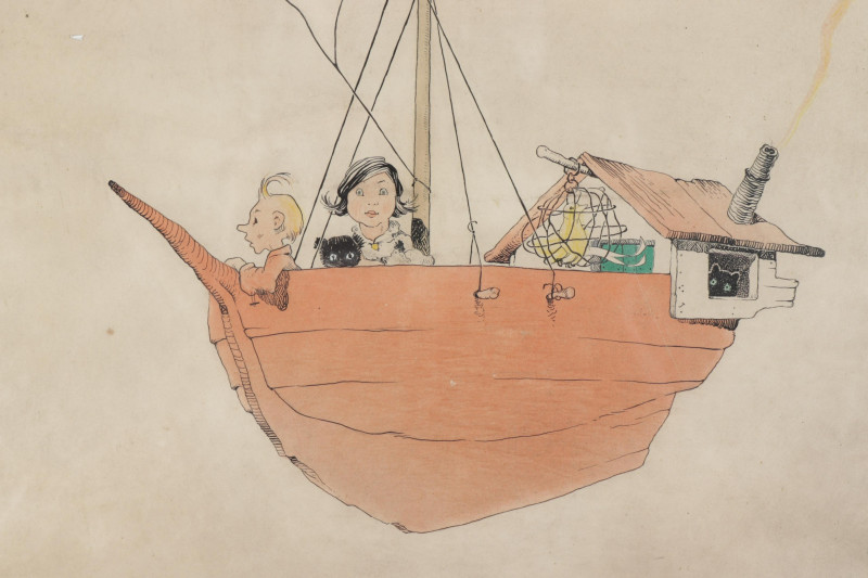Jo McMahon - Flying Ship Illustration, 1920s