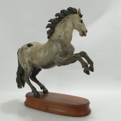 Antique Carved and Painted Wood Horse