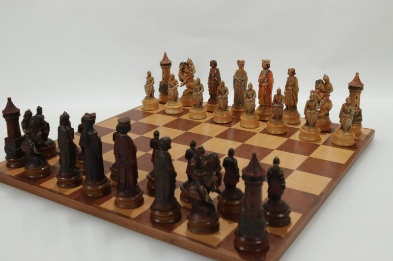 Italian Carved wood Chess Set