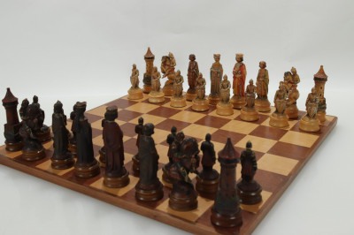 Image for Lot Italian Carved wood Chess Set