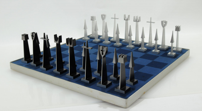 Austin E Cox, Modernist Chess Set, 1962