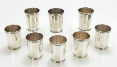 Image for Lot 8 Sterling Silver Mint Julep Cups; Benjamin Trees