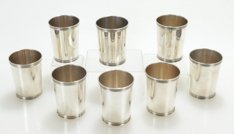 8 Sterling Silver Mint Julep Cups; Benjamin Trees