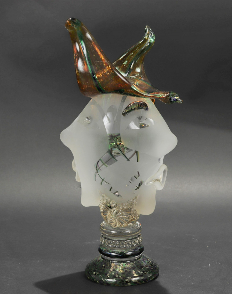 Murano Glass Two Faced Figure