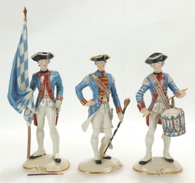 Image for Lot 3 Nymphenburg Porcelain Soldiers