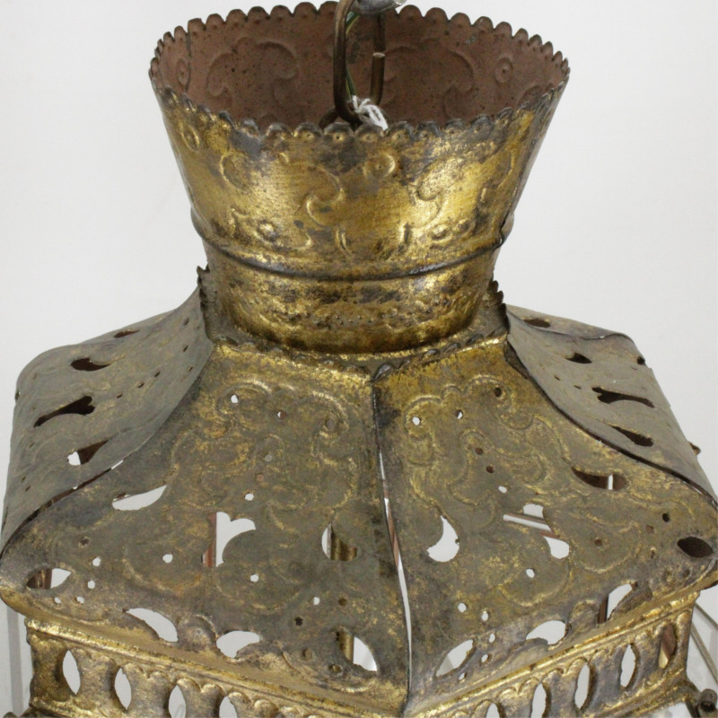 Turkish Gold Washed Metal Lantern