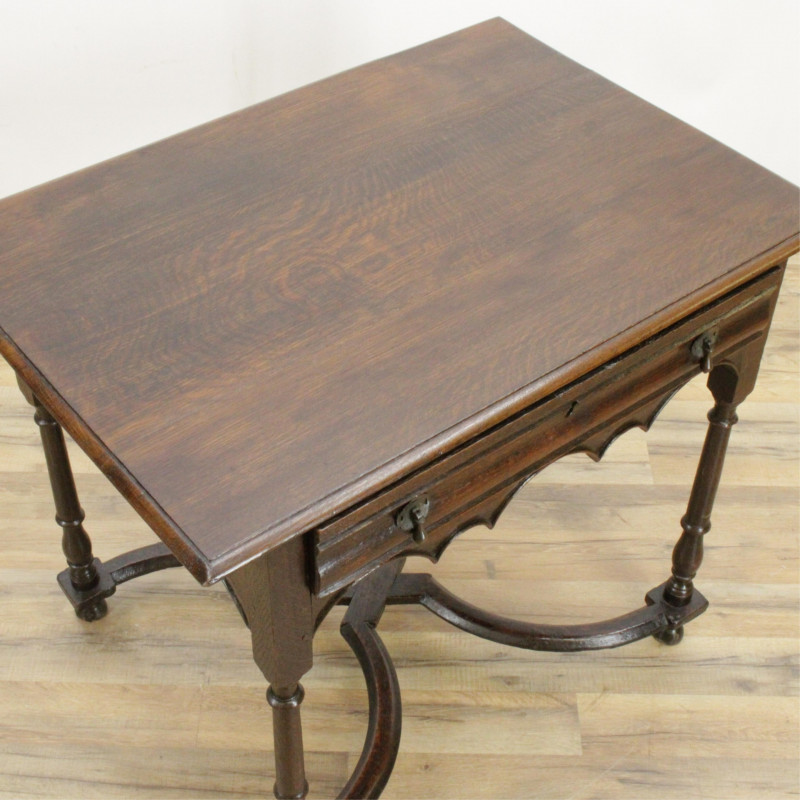 Dutch Baroque Oak Side Table, Late 17th C.