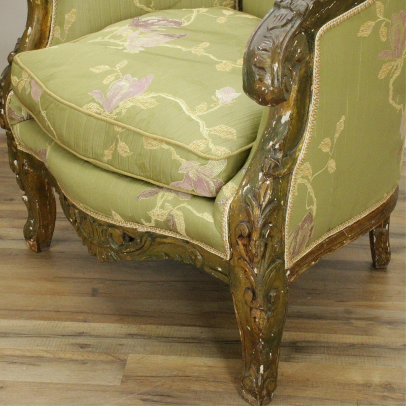 Pair Louis XVI Style Bergere Chairs