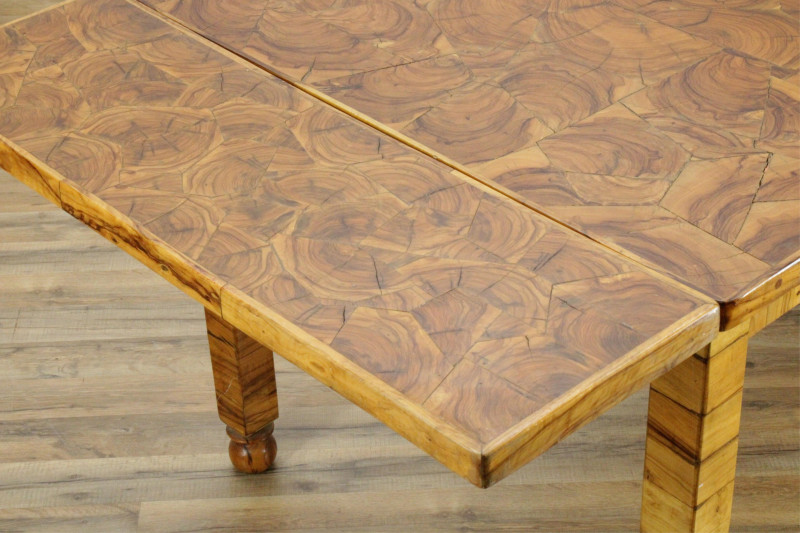 Continental Olive Veneer Extension Dining Table