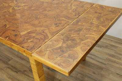 Continental Olive Veneer Extension Dining Table