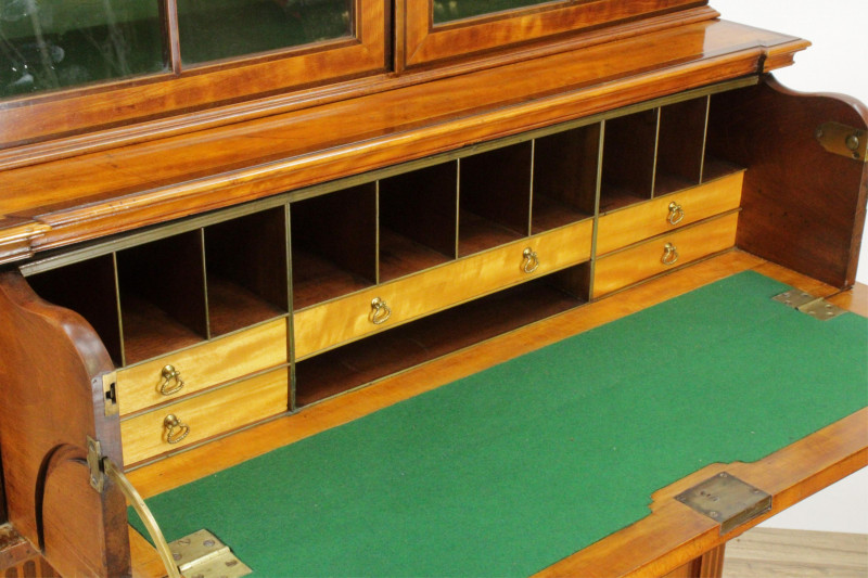 George III Inlaid Secretary Bookcase, 18th C.