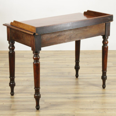 Sheraton Style Mahogany Galleried Table