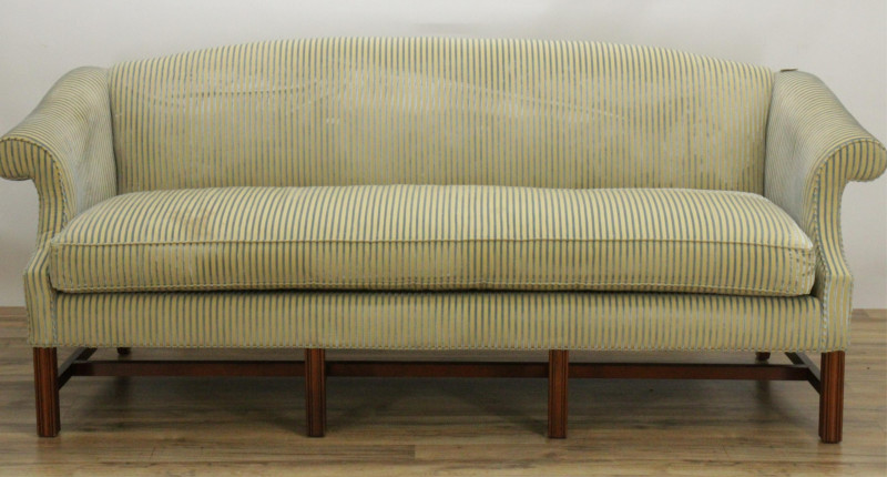 Chippendale Style Rolled Arm Sofa