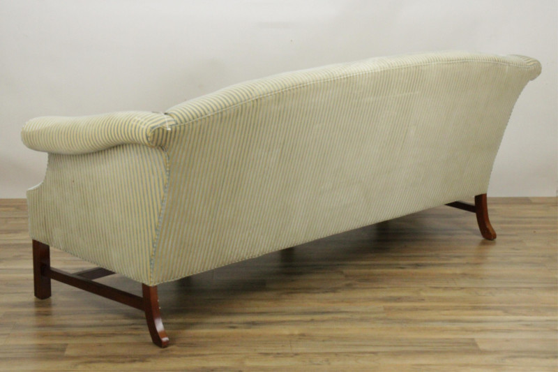 Chippendale Style Rolled Arm Sofa