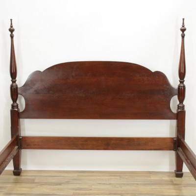 Colonial Style Mahogany Short Poster Bedstead