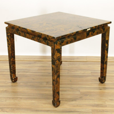 Image for Lot Chinese Square Black Lacquer Table