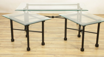 Image for Lot Contemporary Black Coffee Table & End Tables