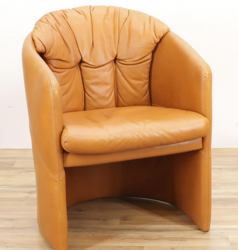 Stouby Leather Upholstered Club Chair