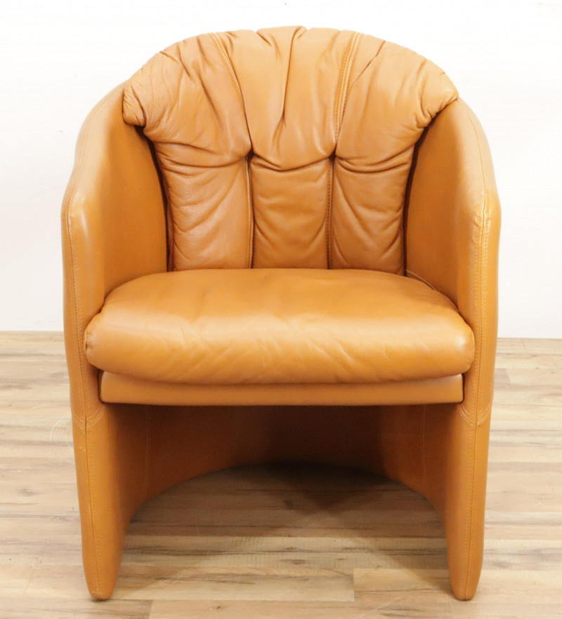 Stouby Leather Upholstered Club Chair