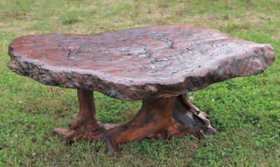 Image for Lot Modern Burl Elm Rootwood Coffee Table