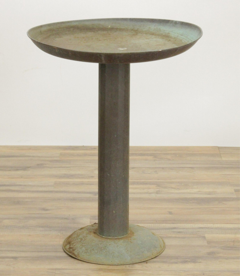 Neo-Classical Style Copper Patinated Bird Bath